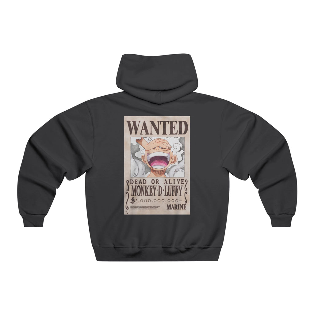 Wanted Poster Hoodie — 'Monkey D. Luffy' Retro Anime Hooded Sweatshirt