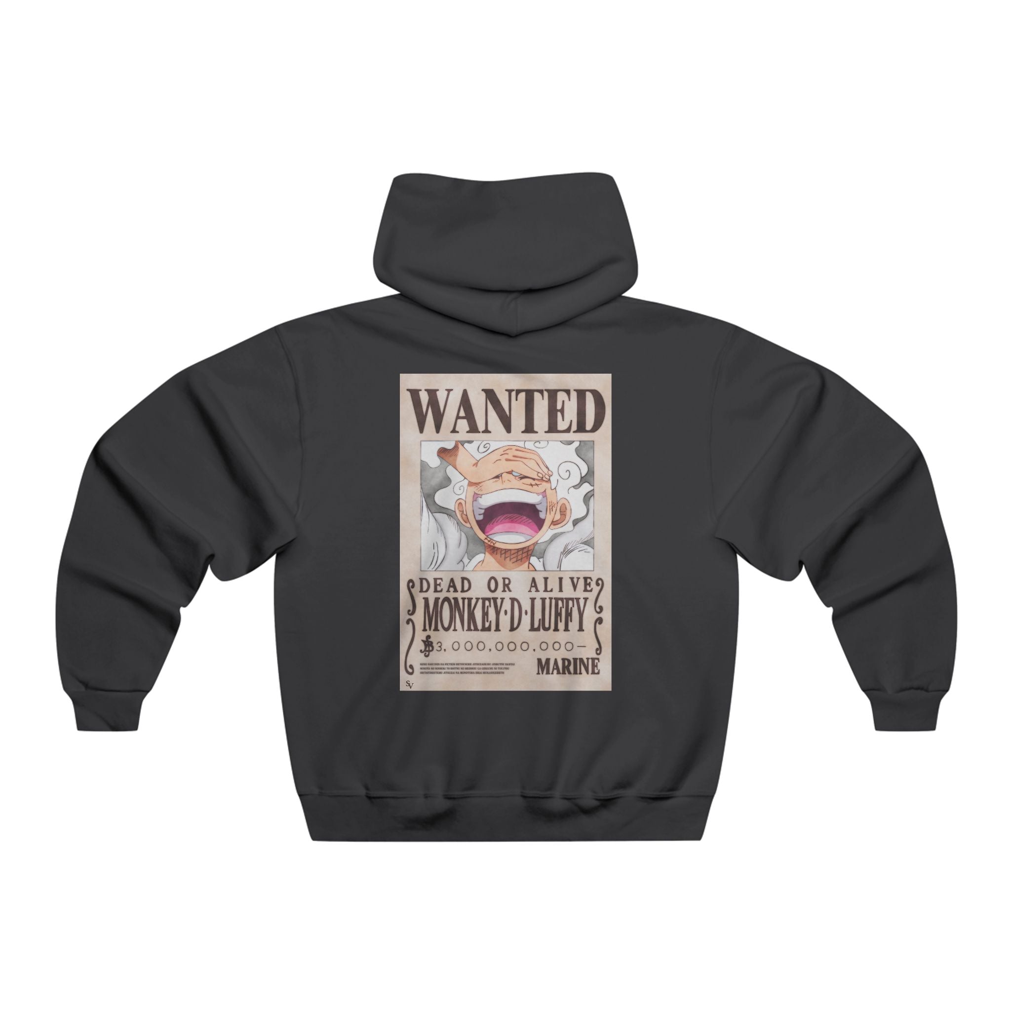 Wanted Poster Hoodie — 'Monkey D. Luffy' Retro Anime Hooded Sweatshirt
