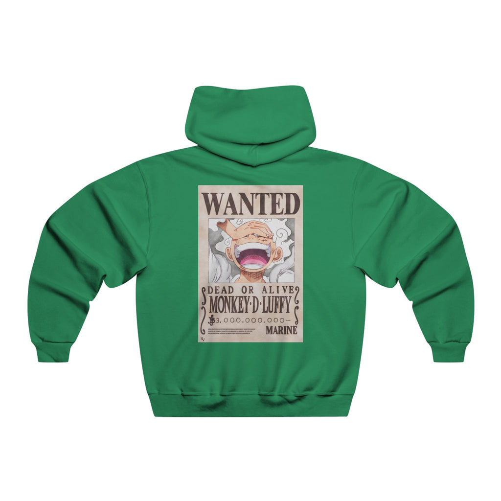 Wanted Poster Hoodie — 'Monkey D. Luffy' Retro Anime Hooded Sweatshirt