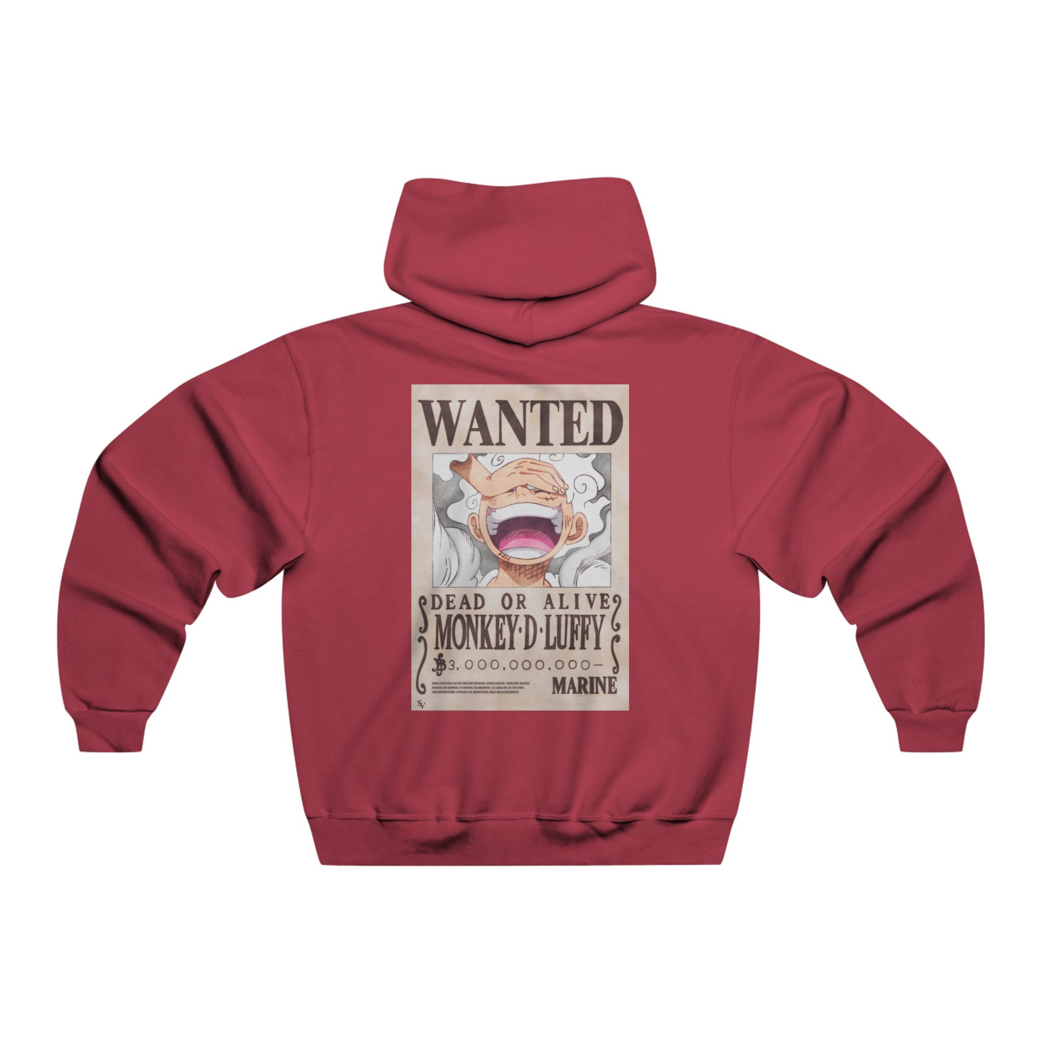 Wanted Poster Hoodie — 'Monkey D. Luffy' Retro Anime Hooded Sweatshirt