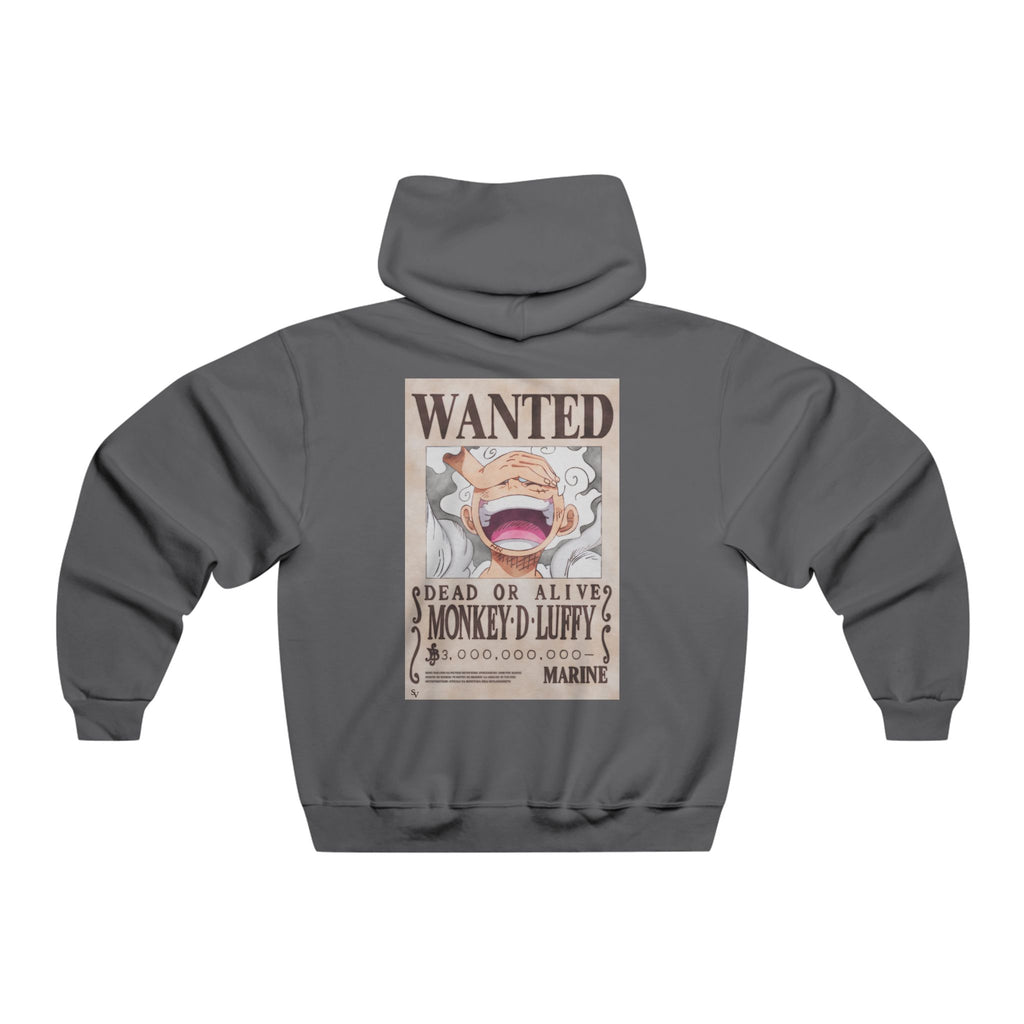 Wanted Poster Hoodie — 'Monkey D. Luffy' Retro Anime Hooded Sweatshirt