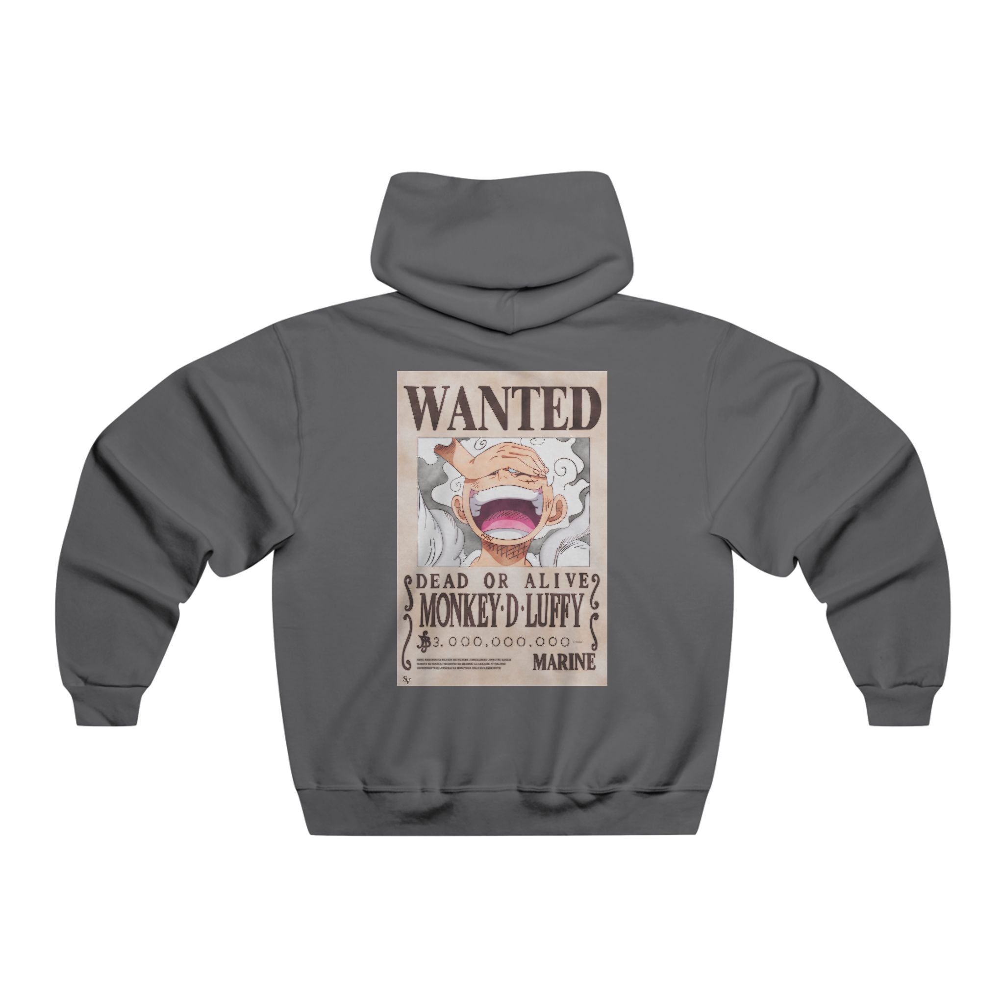 Wanted Poster Hoodie — 'Monkey D. Luffy' Retro Anime Hooded Sweatshirt