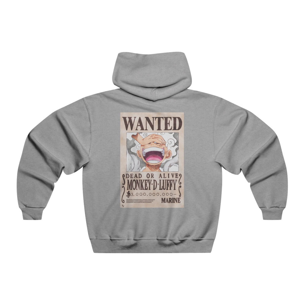 Wanted Poster Hoodie — 'Monkey D. Luffy' Retro Anime Hooded Sweatshirt