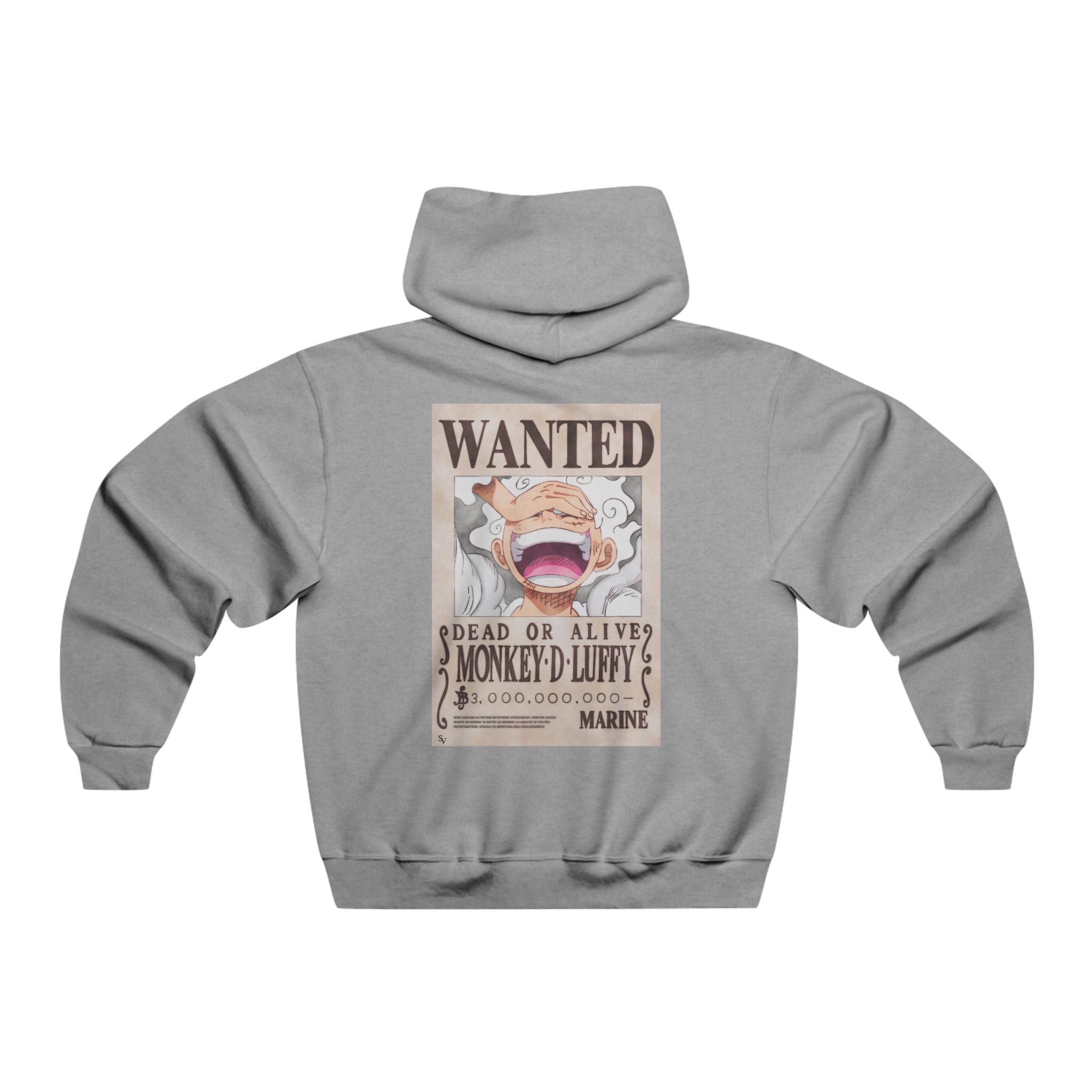 Wanted Poster Hoodie — 'Monkey D. Luffy' Retro Anime Hooded Sweatshirt