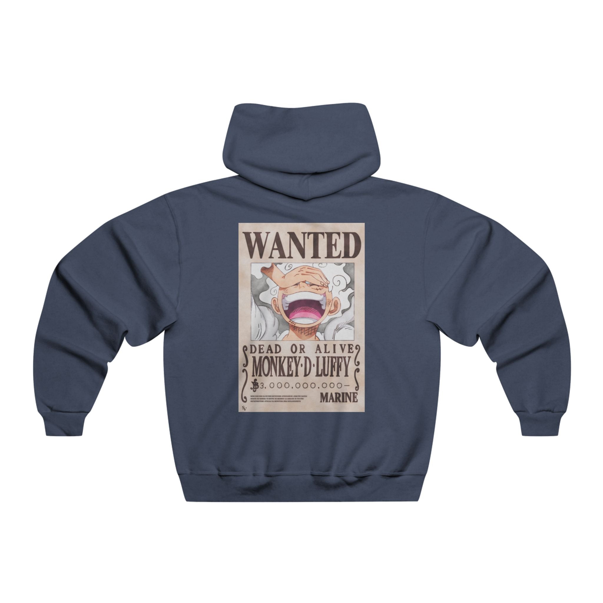Wanted Poster Hoodie — 'Monkey D. Luffy' Retro Anime Hooded Sweatshirt