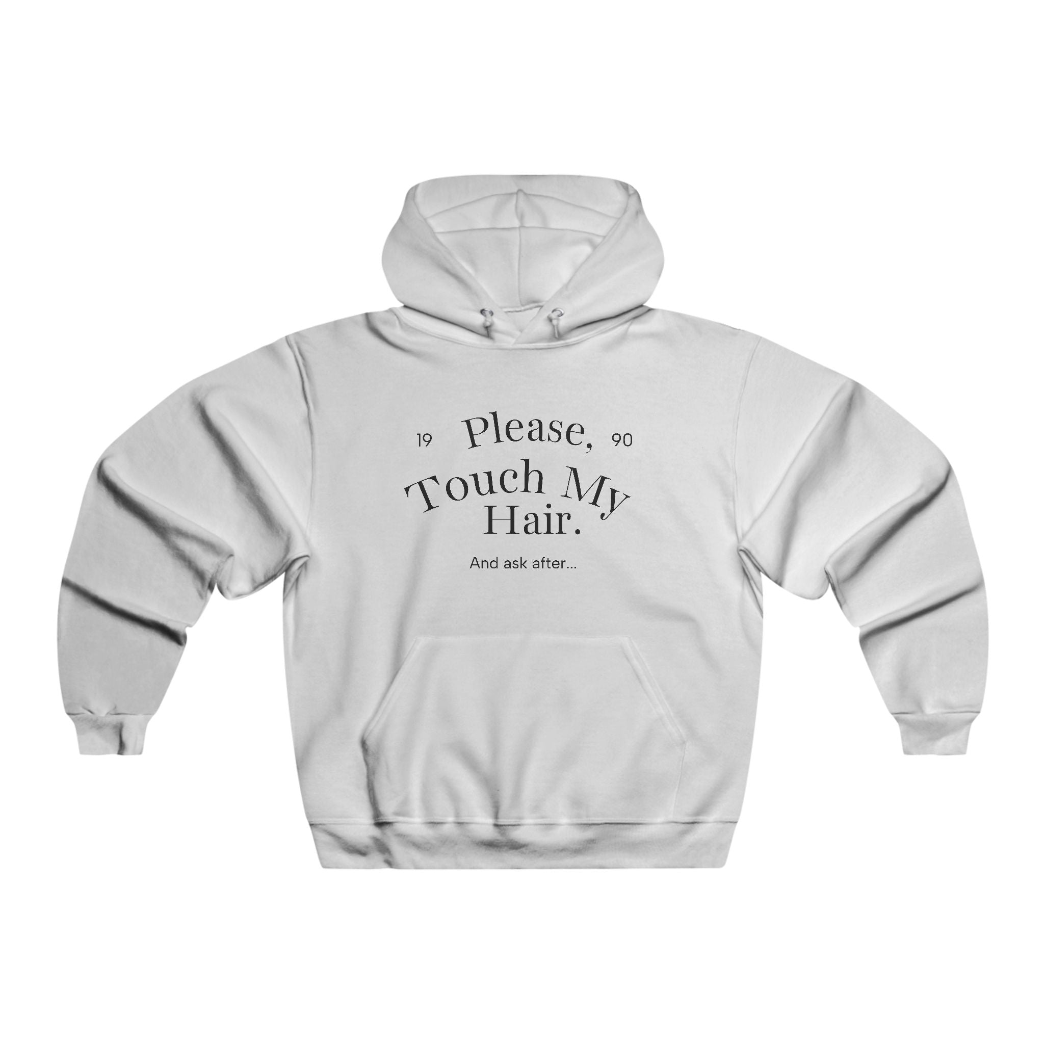 'Please, Touch My Hair' Hoodie — Sarcastic Eye-Roll Emoji Sweatshirt
