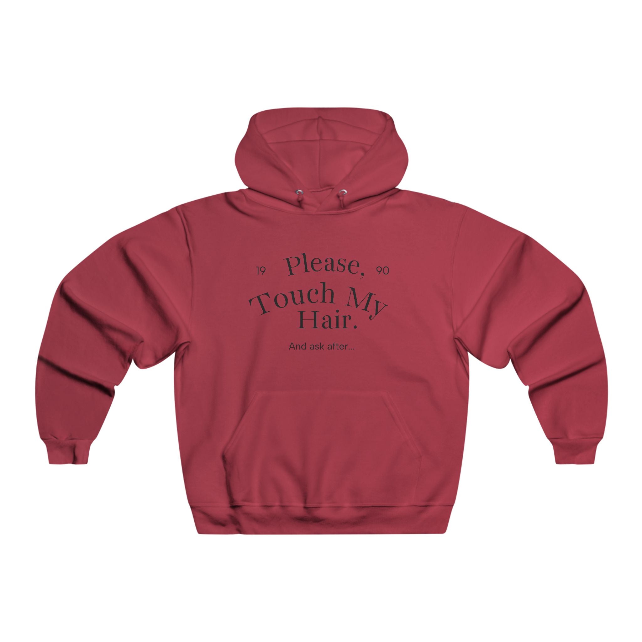 'Please, Touch My Hair' Hoodie — Sarcastic Eye-Roll Emoji Sweatshirt