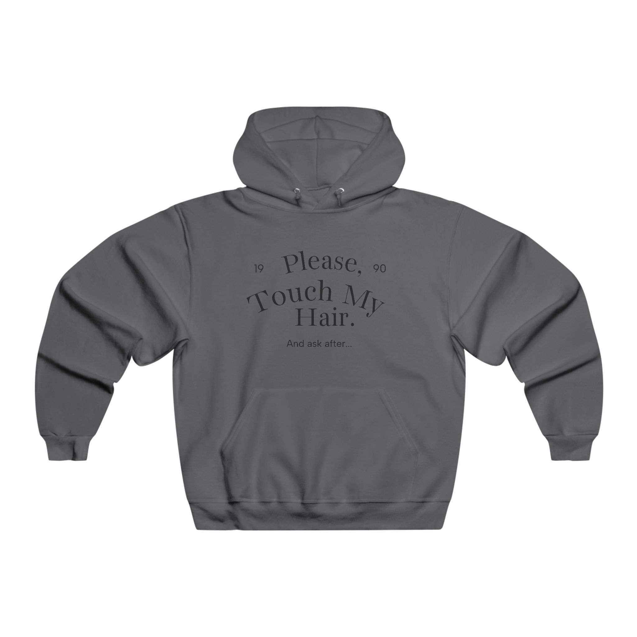 'Please, Touch My Hair' Hoodie — Sarcastic Eye-Roll Emoji Sweatshirt
