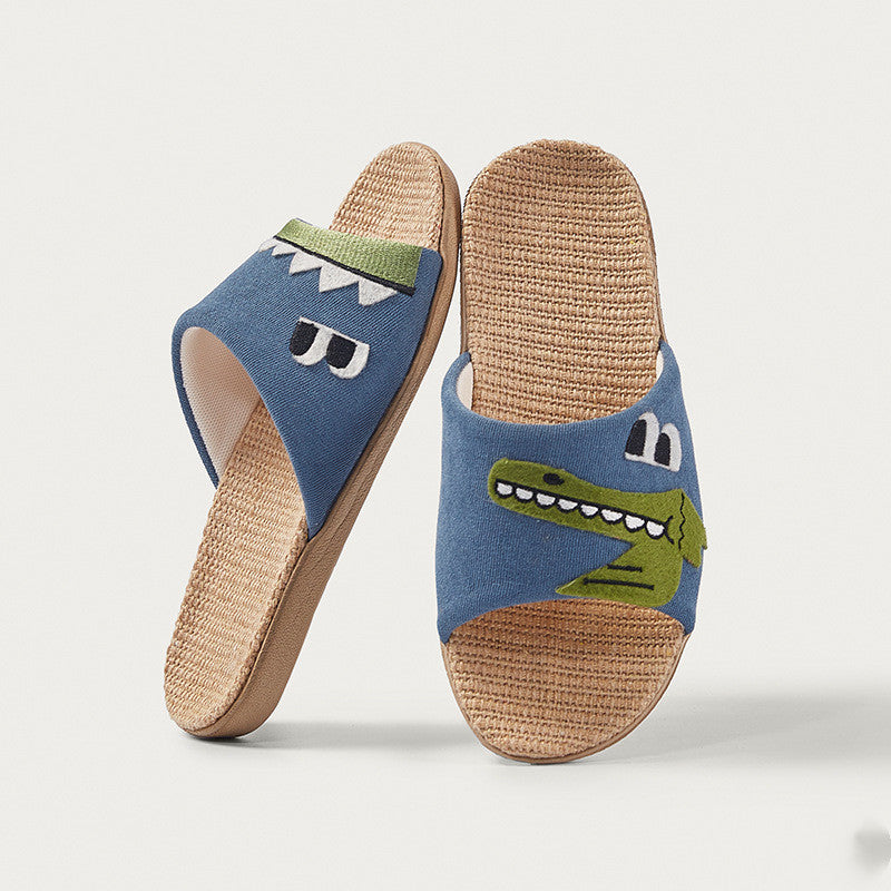 Children's Linen Slippers Girls' Spring And Summer Interior Home Cute Non-slip Multiple colors and sizes