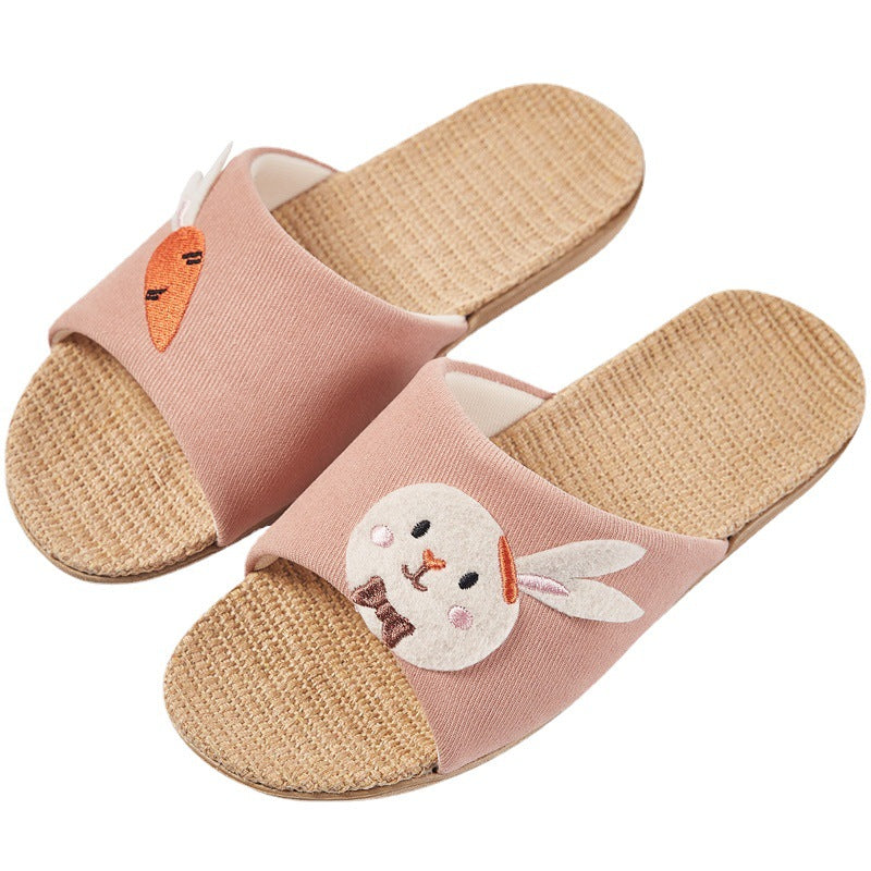 Children's Linen Slippers Girls' Spring And Summer Interior Home Cute Non-slip Multiple colors and sizes